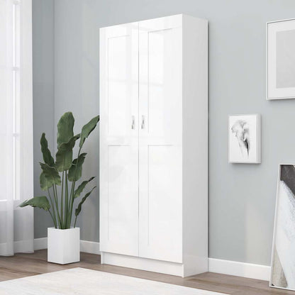 Libreria Bianca 82,5x30,5x185,5 cm in Legno Truciolato