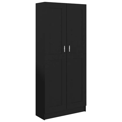 Libreria Nera 82,5x30,5x185,5 cm in Legno Multistrato | homemem39