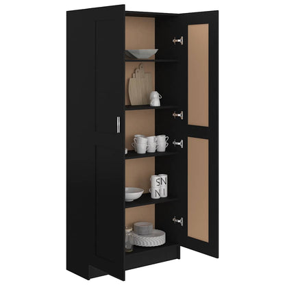 Libreria Nera 82,5x30,5x185,5 cm in Legno Multistrato | homemem39