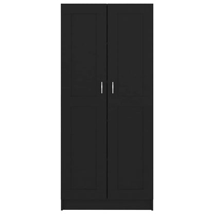 Libreria Nera 82,5x30,5x185,5 cm in Legno Multistrato | homemem39