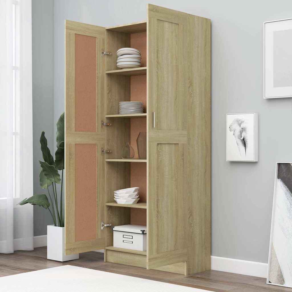 Libreria Rovere Sonoma 82,5x30,5x185,5 cm in Legno Multistrato | homemem39