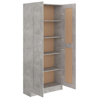 Libreria Grigio Cemento 82,5x30,5x185,5 cm in Legno Multistrato | homemem39