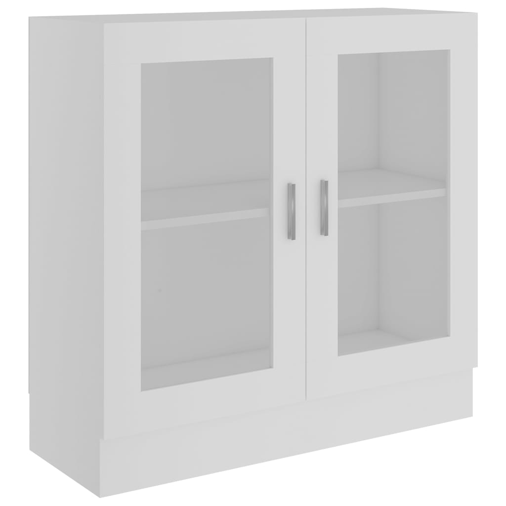 Armadietto con Vetrina Bianco 82,5x30,5x80 cm Legno Multistrato | homemem39