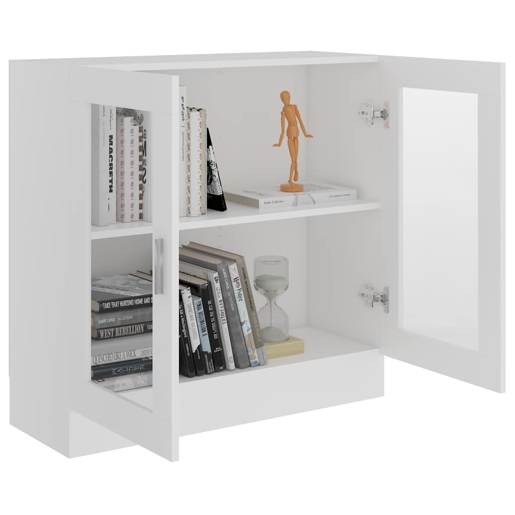 Armadietto con Vetrina Bianco 82,5x30,5x80 cm Legno Multistrato | homemem39
