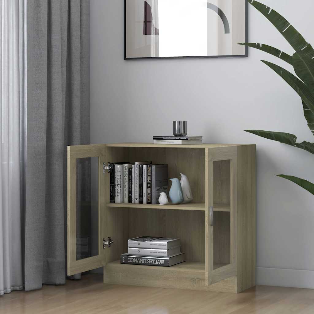 Vetrina Rovere Sonoma 82,5x30,5x80 cm in Legno Multistrato | homemem39