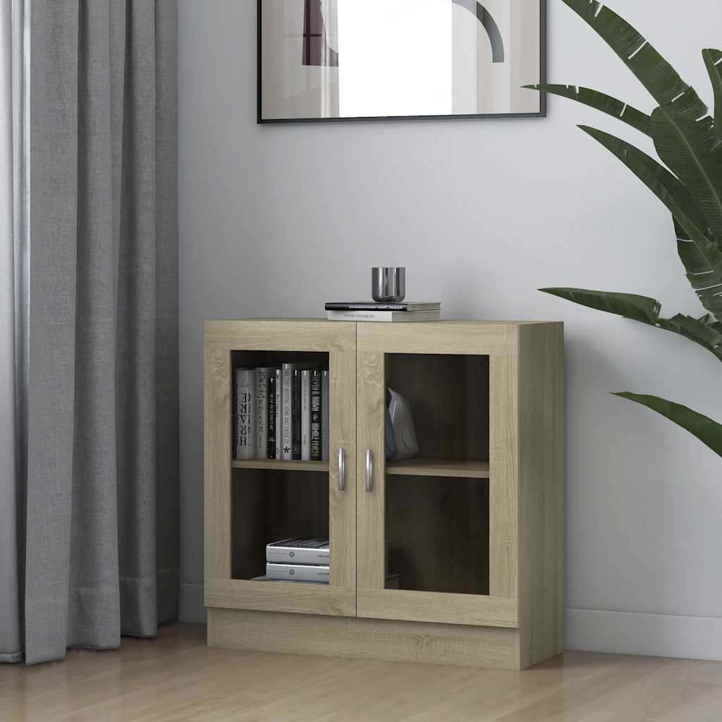 Vetrina Rovere Sonoma 82,5x30,5x80 cm in Legno Multistrato | homemem39