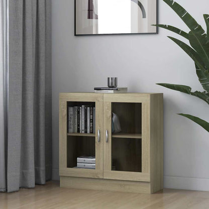 Vetrina Rovere Sonoma 82,5x30,5x80 cm in Legno Multistrato | homemem39