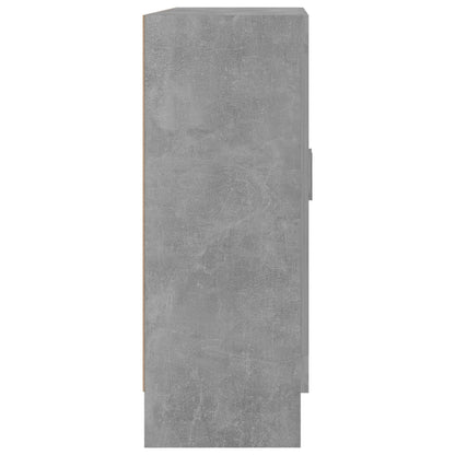 Armadietto Vetrina Grigio Cemento 82,5x30,5x80 cm Multistrato