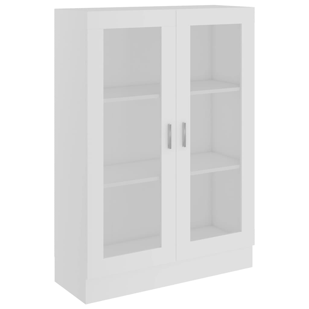 Armadietto con Vetrina Bianco 82,5x30,5x115cm Legno Multistrato | homemem39