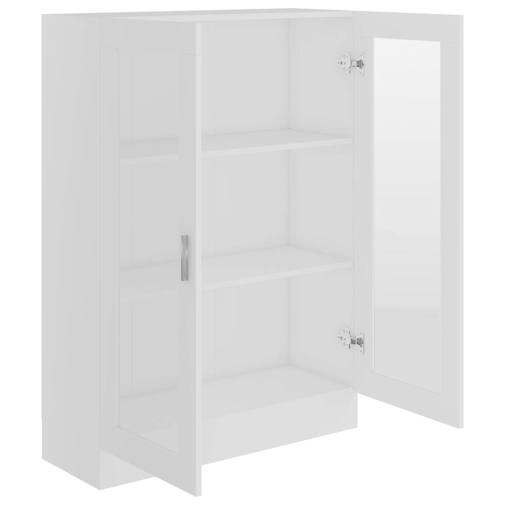 Armadietto con Vetrina Bianco 82,5x30,5x115cm Legno Multistrato | homemem39