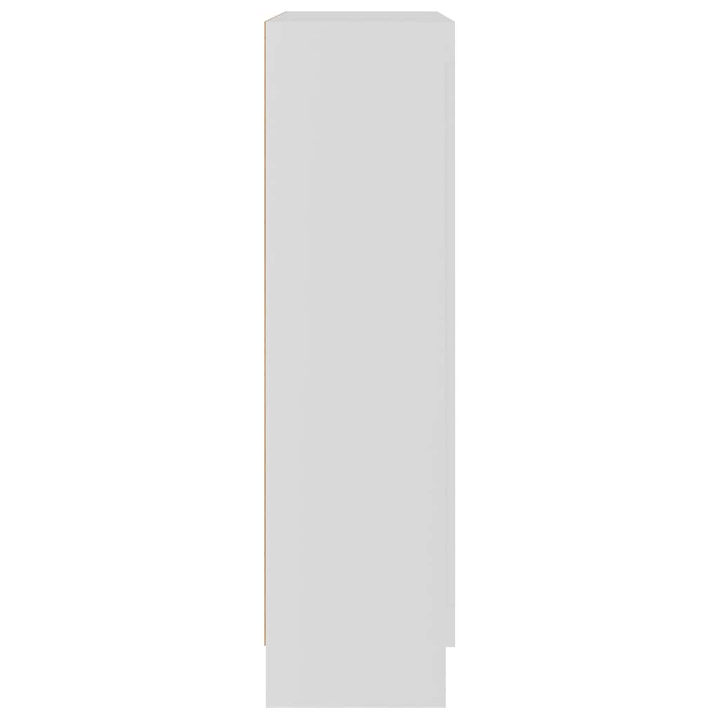 Armadietto con Vetrina Bianco 82,5x30,5x115cm Legno Multistrato | homemem39