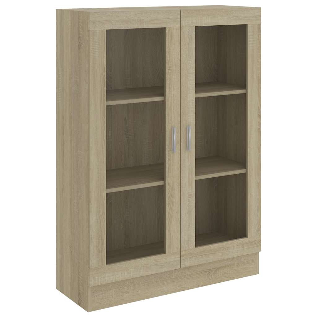 Armadietto Vetrina Rovere Sonoma 82,5x30,5x115 cm Multistrato | homemem39