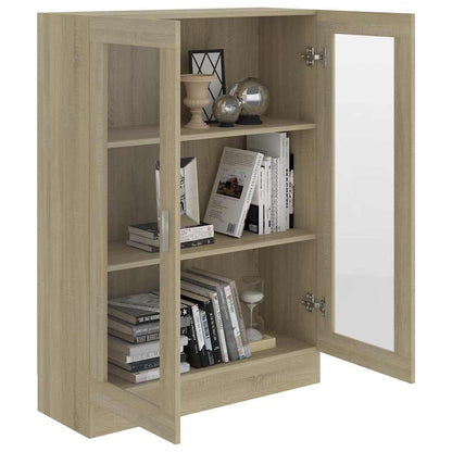 Armadietto Vetrina Rovere Sonoma 82,5x30,5x115 cm Multistrato | homemem39