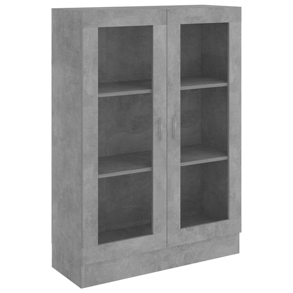 Armadietto Vetrina Grigio Cemento 82,5x30,5x115 cm Multistrato | homemem39