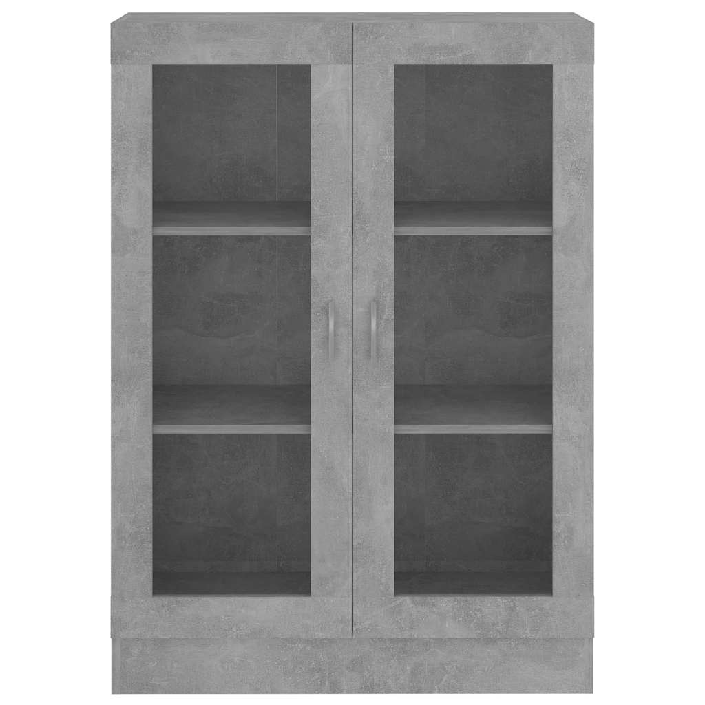 Armadietto Vetrina Grigio Cemento 82,5x30,5x115 cm Multistrato | homemem39
