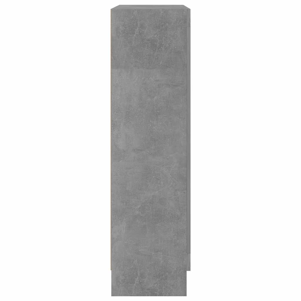 Armadietto Vetrina Grigio Cemento 82,5x30,5x115 cm Multistrato | homemem39