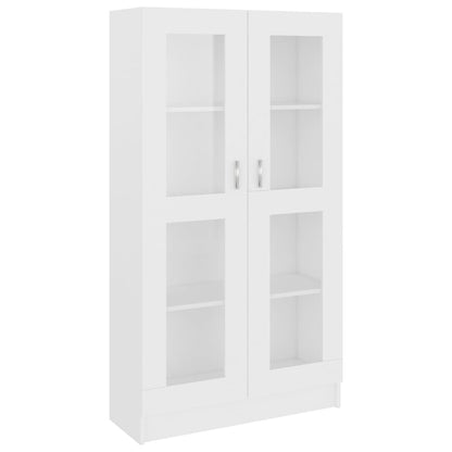 Armadietto con Vetrina Bianco 82,5x30,5x150cm Legno Multistrato | homemem39