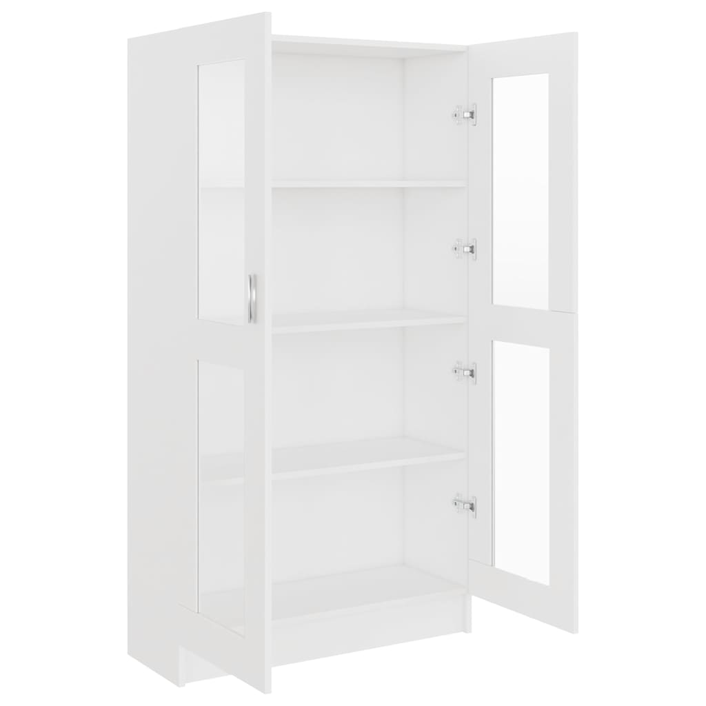 Armadietto con Vetrina Bianco 82,5x30,5x150cm Legno Multistrato | homemem39