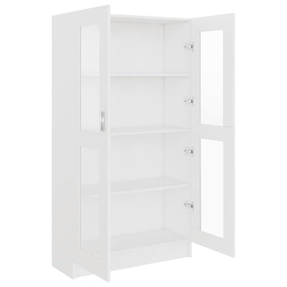 Armadietto con Vetrina Bianco 82,5x30,5x150cm Legno Multistrato | homemem39