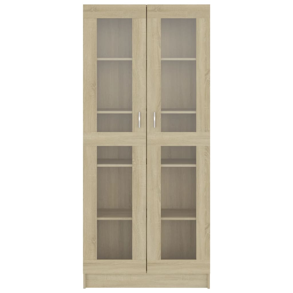 Armadietto Vetrina Rovere Sonoma 82,5x30,5x185,5 cm Multistrato - homemem39