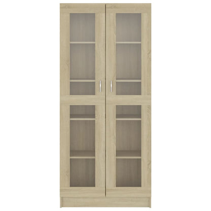 Armadietto Vetrina Rovere Sonoma 82,5x30,5x185,5 cm Multistrato - homemem39