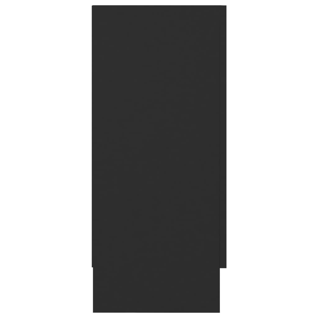 Credenza Nera 120x30,5x70 cm in Legno Multistrato - homemem39