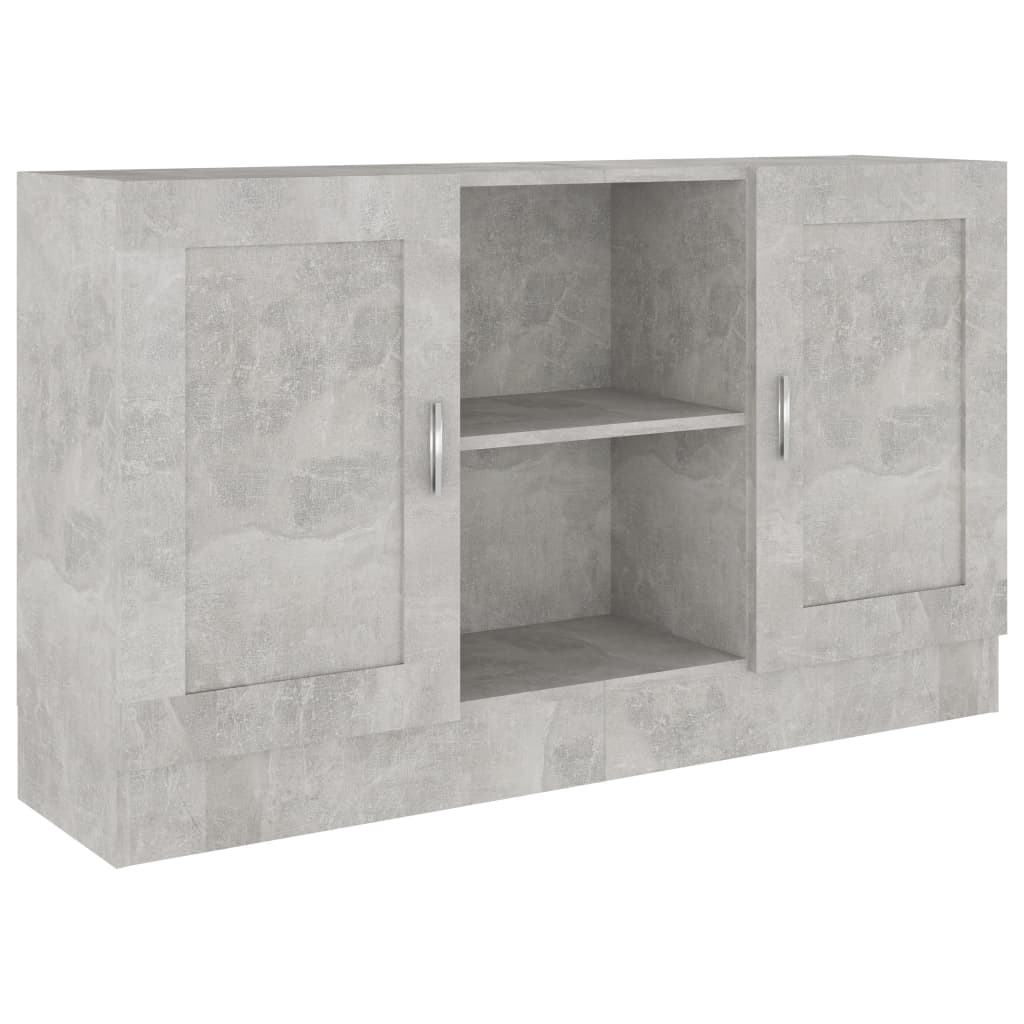 Credenza Grigio Cemento 120x30,5x70 cm in Legno Multistrato - homemem39