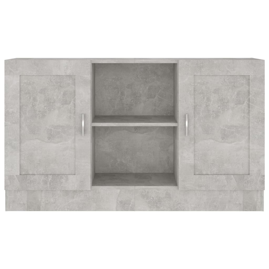 Credenza Grigio Cemento 120x30,5x70 cm in Legno Multistrato