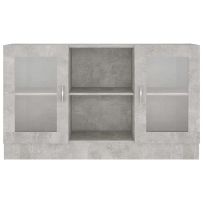 Armadietto Vetrina Grigio Cemento 120x30,5x70 cm Multistrato - homemem39