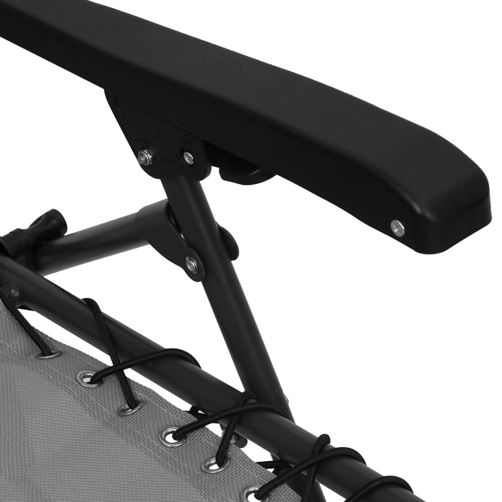 Sdraio Pieghevole in Textilene Grigia