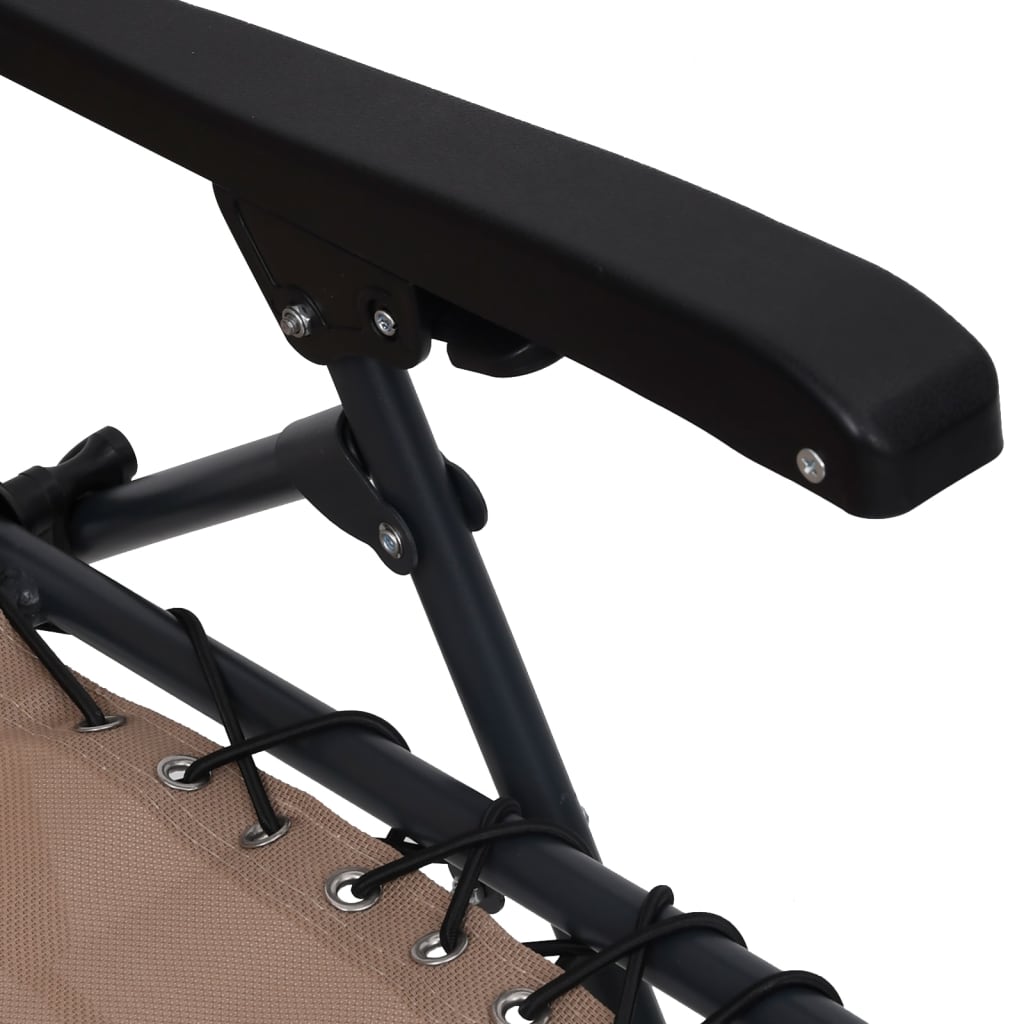 Sdraio Pieghevole in Textilene Tortora - homemem39