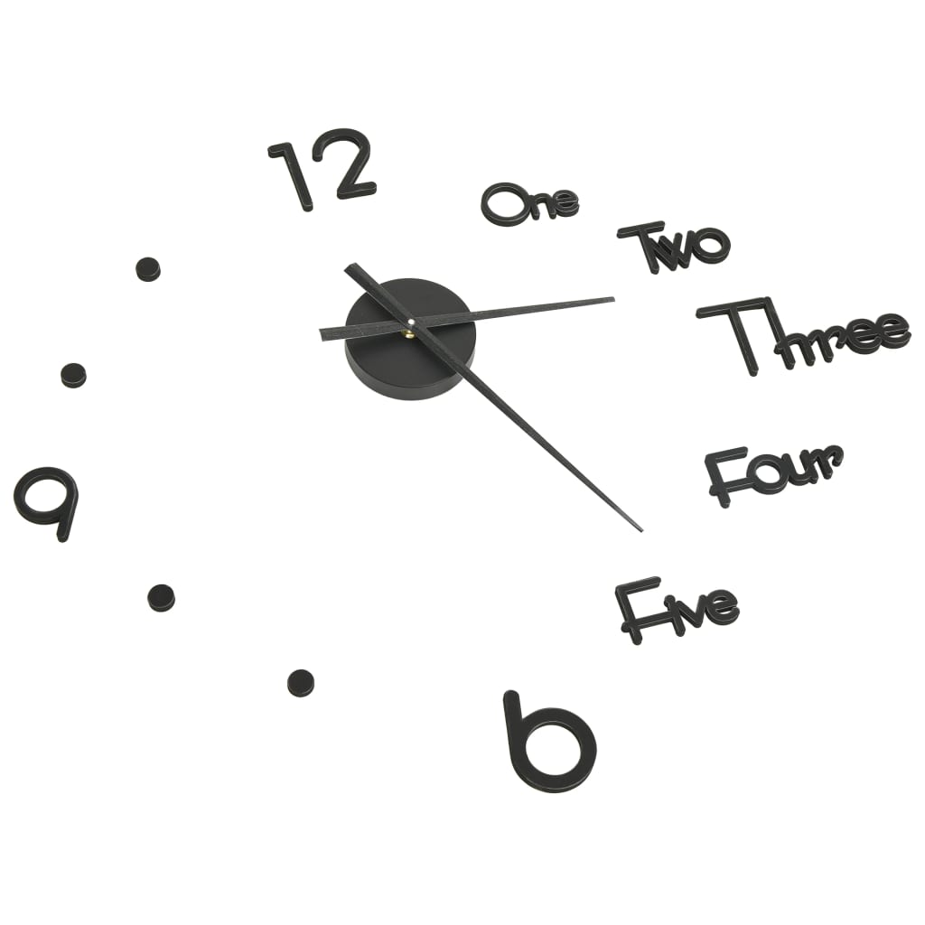 Orologio da Parete 3D Design Moderno Nero 100 cm XXL - homemem39