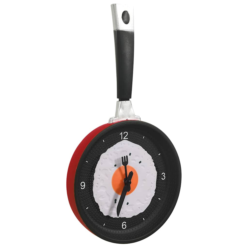 325164 vidaXL Wall Clock with Fried Egg Pan Design 18,8 cm - homemem39