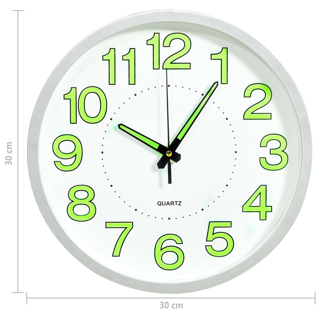 Orologio da Parete Luminoso Bianco 30 cm - homemem39