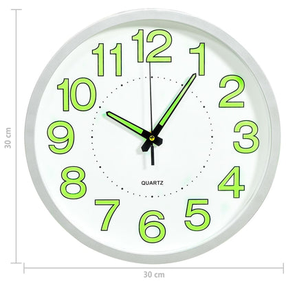Orologio da Parete Luminoso Bianco 30 cm - homemem39