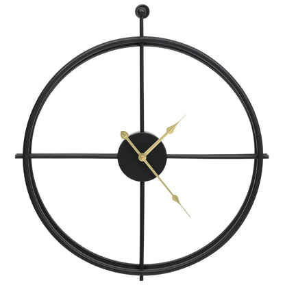 Orologio da Parete Nero 52 cm in Ferro - homemem39