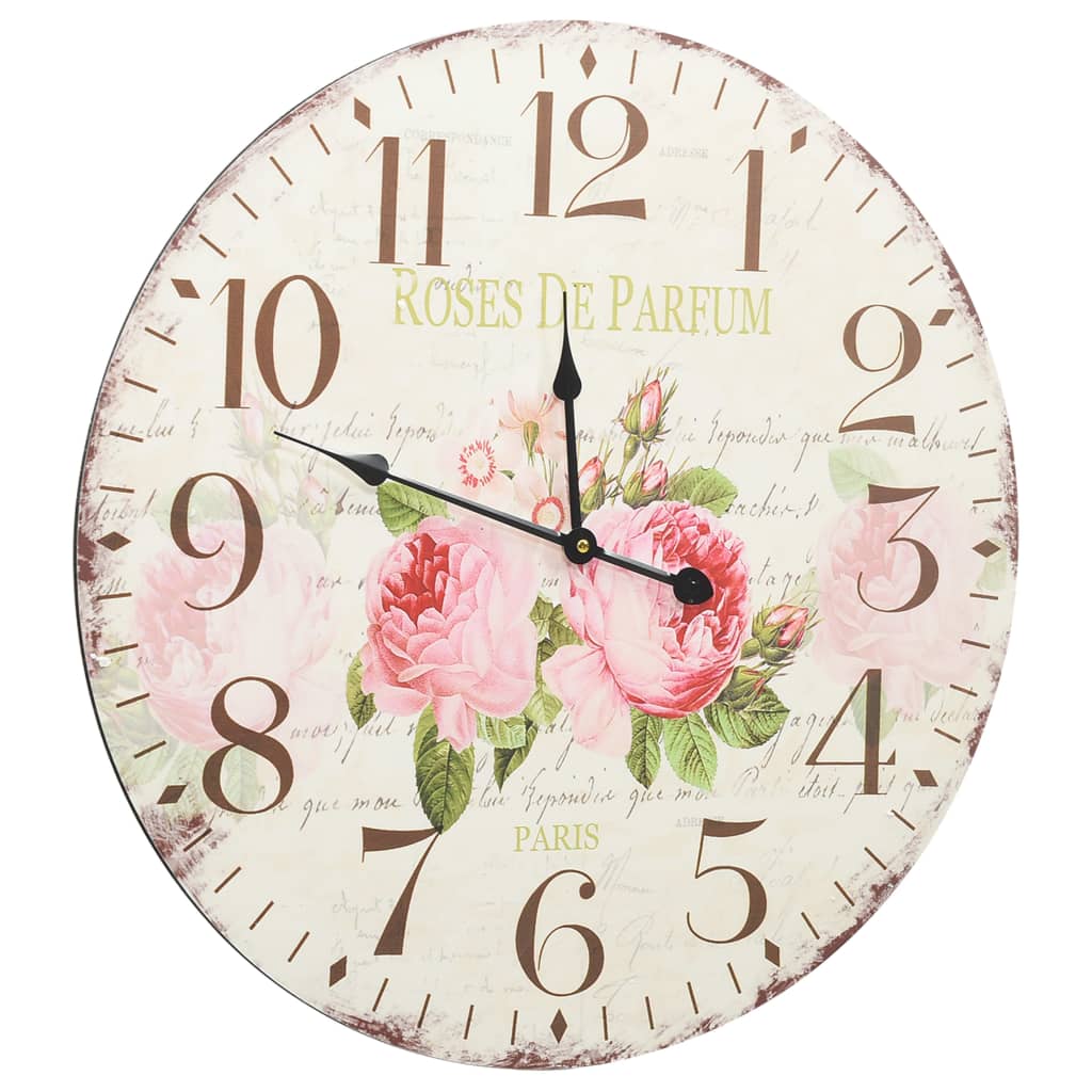 Orologio da Parete Vintage Fiore 60 cm - homemem39