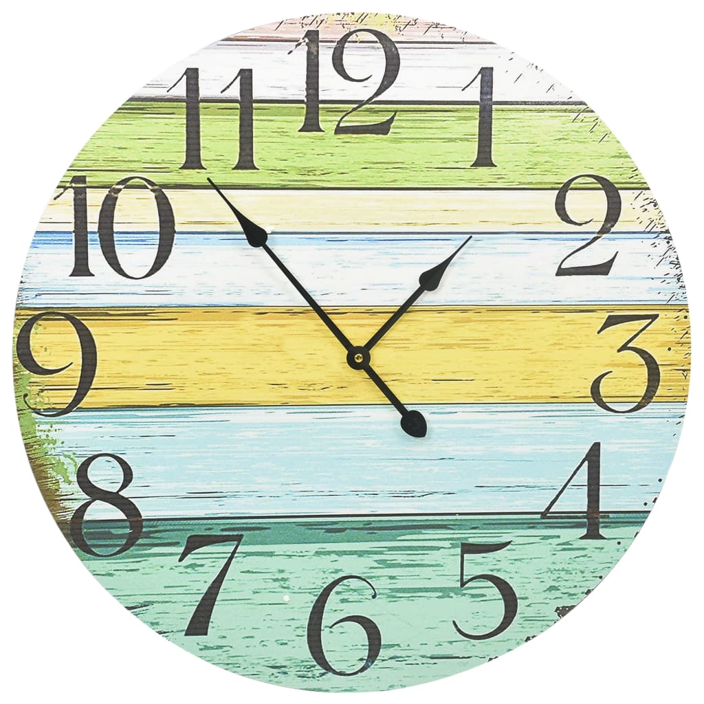 Orologio da Parete Multicolore 60 cm in MDF - homemem39