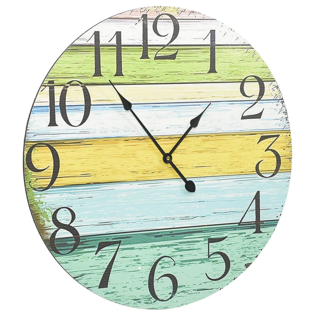 Orologio da Parete Multicolore 60 cm in MDF | homemem39