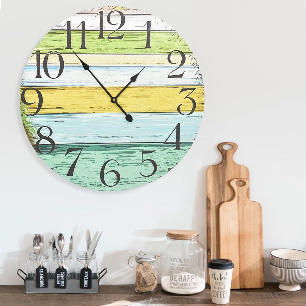 Orologio da Parete Multicolore 60 cm in MDF | homemem39