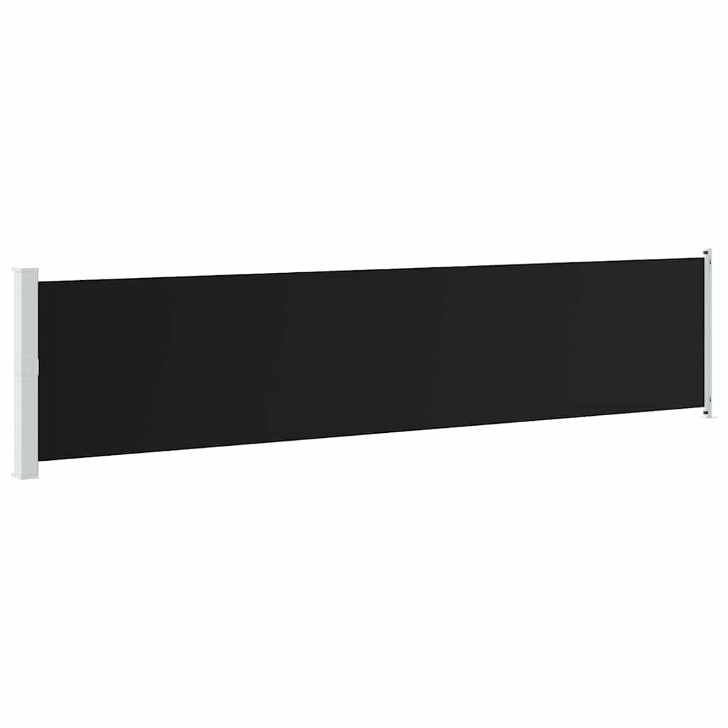 Tenda Laterale Retrattile per Patio 140x600 cm Nera