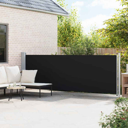 Tenda Laterale Retrattile per Patio 140x600 cm Nera | homemem39