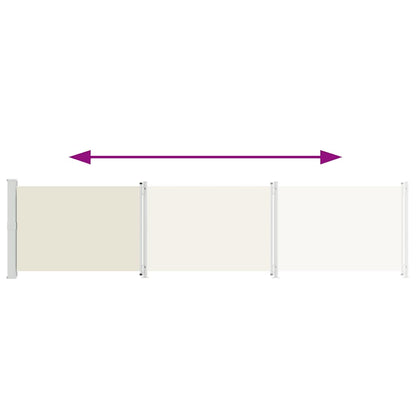 Tenda Laterale Retrattile per Patio 140x600 cm Crema