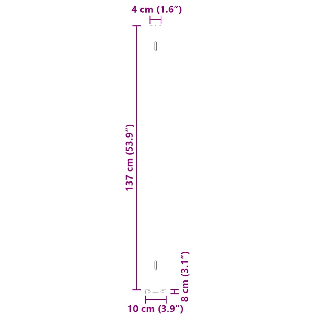 Tenda Laterale Retrattile per Patio 140x600 cm Blu