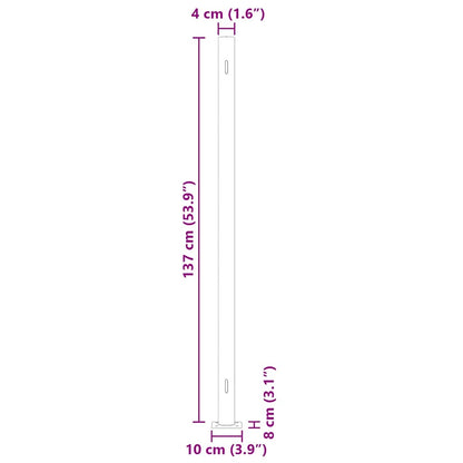 Tenda Laterale Retrattile per Patio 140x600 cm Blu