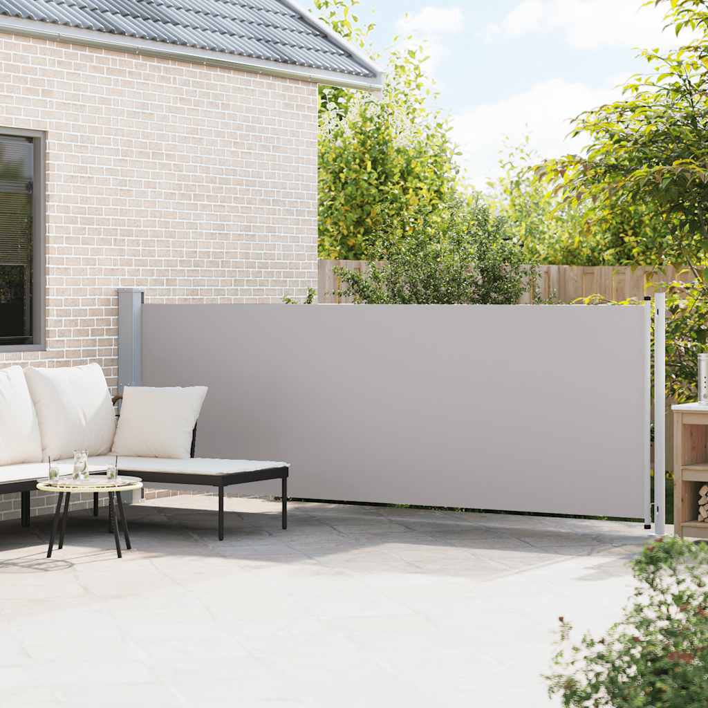 Tenda Laterale Retrattile per Patio 140x600 cm Grigio