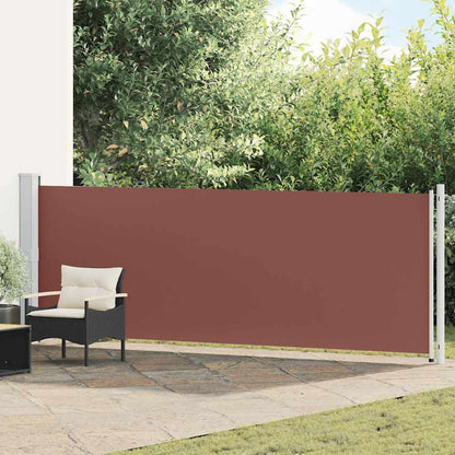 Tenda Laterale Retrattile per Patio 140x600 cm Marrone
