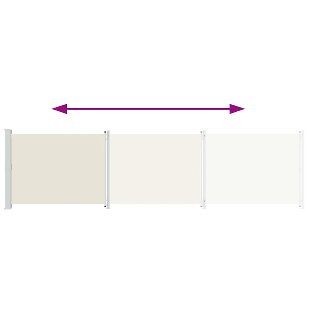 Tenda Laterale Retrattile per Patio 600x160 cm Crema