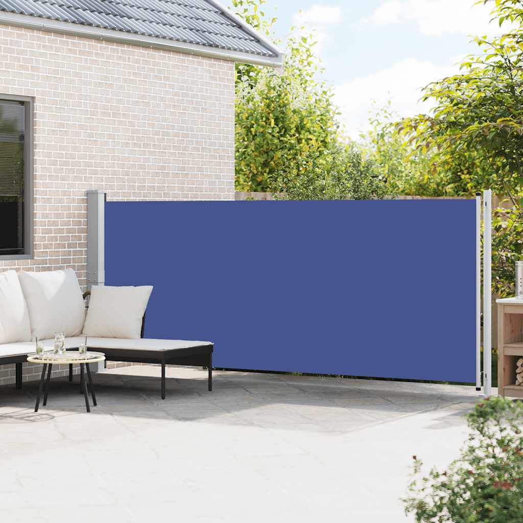 Tenda Laterale Retrattile per Patio 600x160 cm Blu