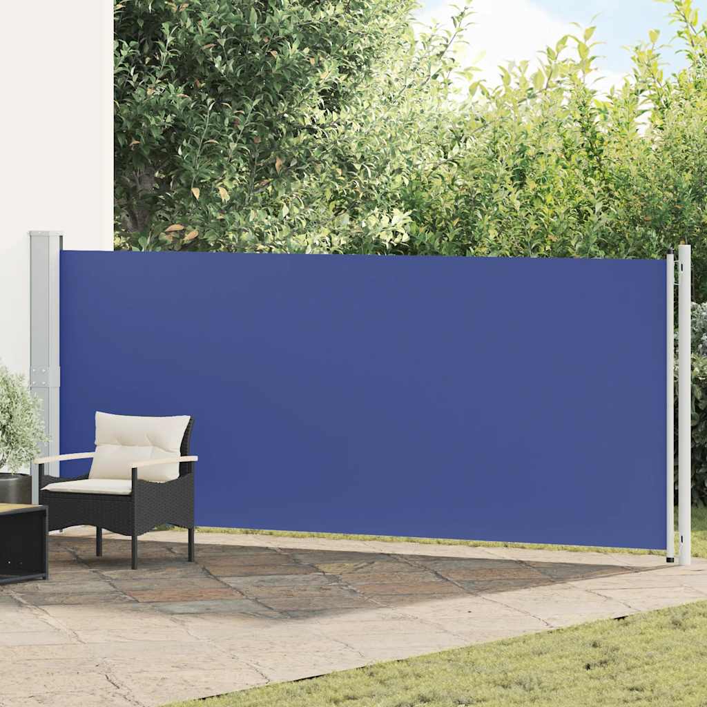 Tenda Laterale Retrattile per Patio 600x160 cm Blu